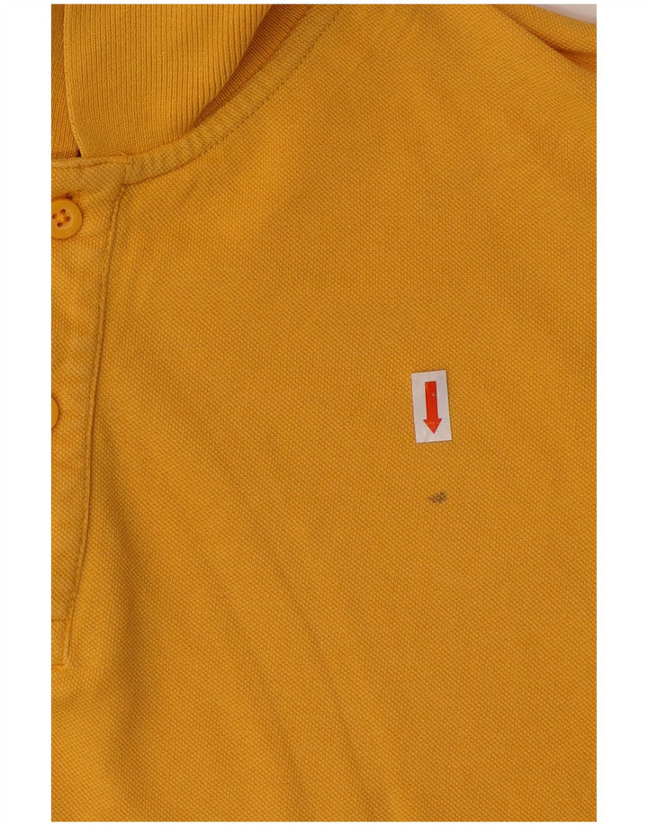 DACK'S Mens Polo Shirt Large Yellow Cotton