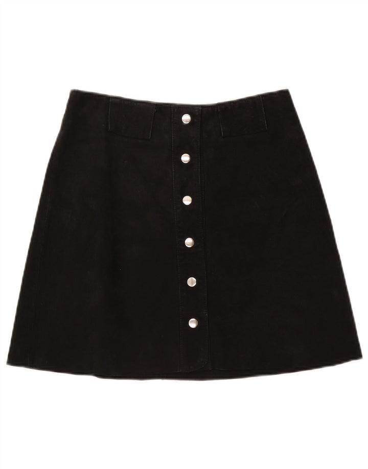 Mini saia feminina vintage W27 pequena preta