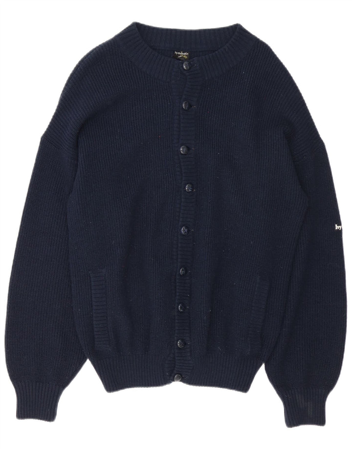 Ivy Oxford Cardigan Pull Homme Bleu Marine Moyen Laine