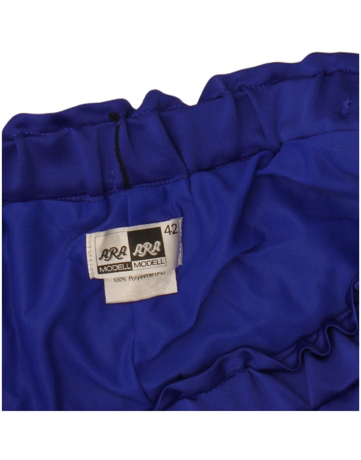 ARA Womens Pleated Skirt IT 42 Medium W30 Blue Polyester