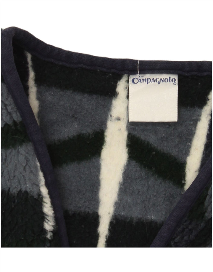 Campagnolo Mens Fleece Gilet UK 38 Medium Navy Blue Geometric Polyester