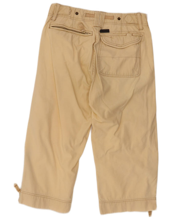 PEPE Jeans Mens Straight Capri Trousers W30 L20 Beige Cotton
