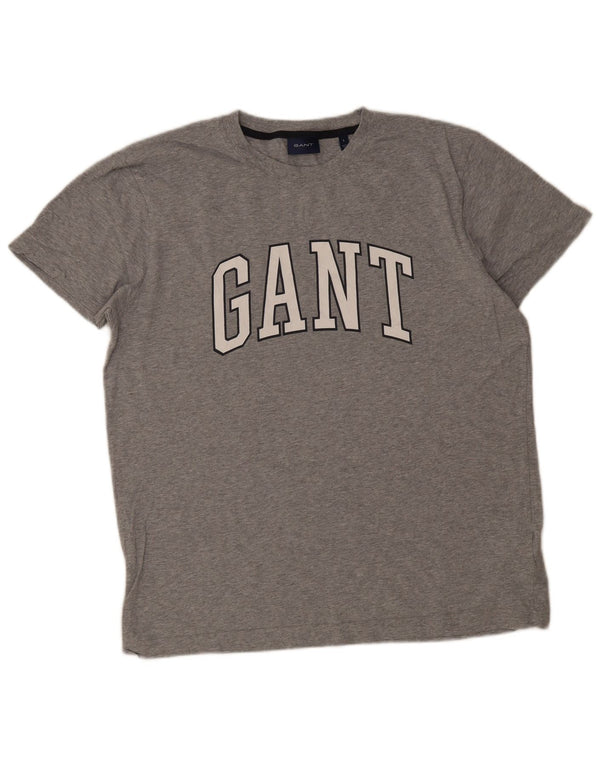 Gant T-Shirt Graphique Homme Gris Large Coton