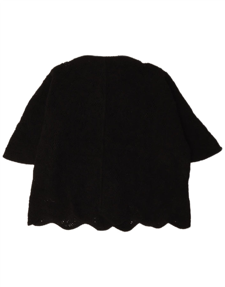 Blazer supradimensionat cu mânecă scurtă pentru femei Zara UK 14 Medium Black