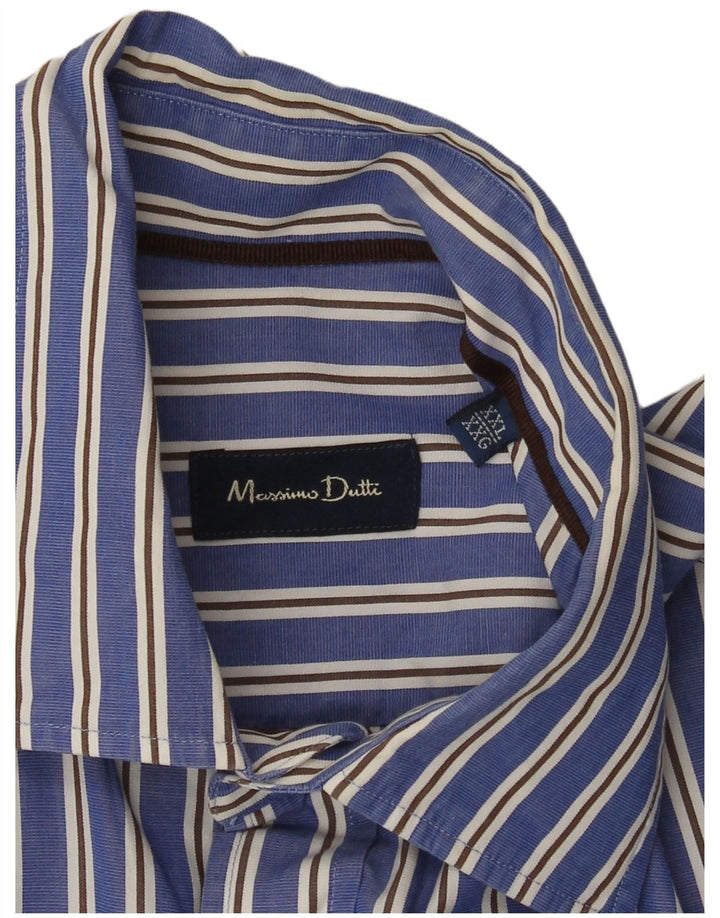 Massimo Dutti Herreskjorte 2XL Blå Stribet