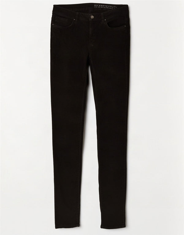 Jigsaw Damen Richmond Fit Skinny Cordhose W26 L32 Schwarz Baumwolle