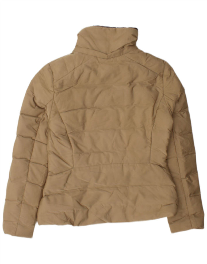 Zara Womens Padded Jacket UK 12 Medium Beige
