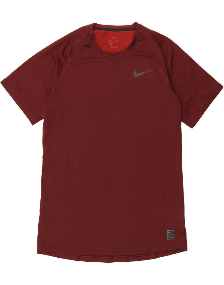 NIKE Mens Dri Fit T-Shirt Top Large Maroon Polyester Vintage Nike and Second-Hand Nike from Messina Hembry 