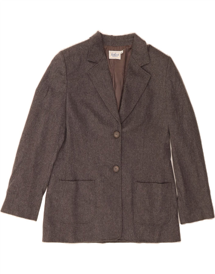 LUISA SPAGNOLI Womens 2 Button Blazer Jacket IT 46 Large Grey Wool Vintage Luisa Spagnoli and Second-Hand Luisa Spagnoli from Messina Hembry 