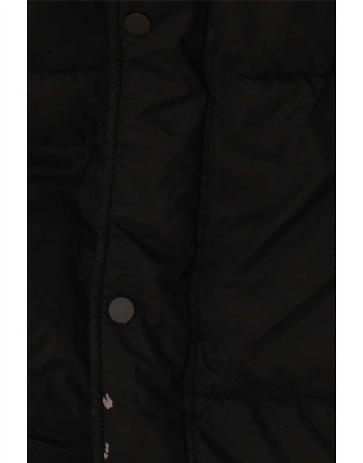 Zara Mens Hooded Padded Coat UK 40 Large Black
