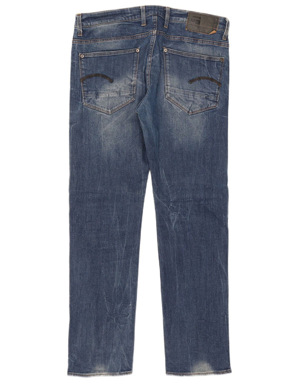 G-Star Mens Revend Straight Farmer W34 L32 kék pamut