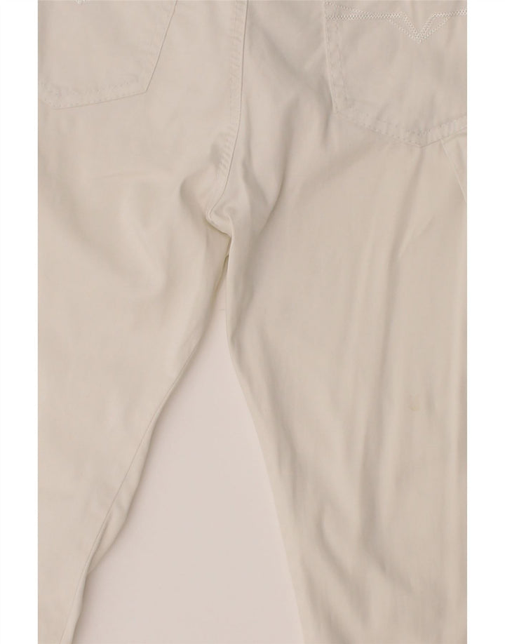 GUESS Womens Straight Cropped Trousers W29 L25 White Vintage Guess and Second-Hand Guess from Messina Hembry 