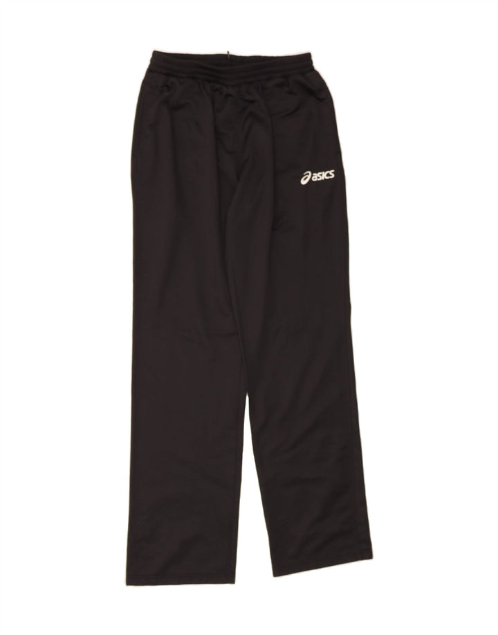 ASICS Boys Tracksuit Trousers 15-16 Years Large  Black Polyester Vintage Asics and Second-Hand Asics from Messina Hembry 