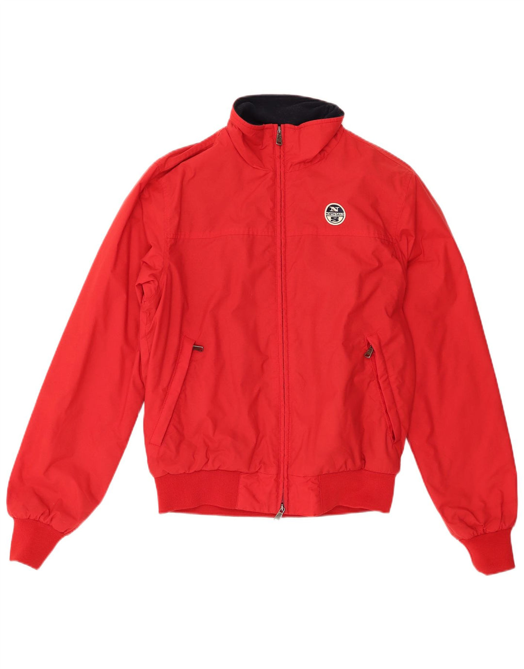 North Sails Mens Bomber Jacket UK 38 Medium Red Polyamide