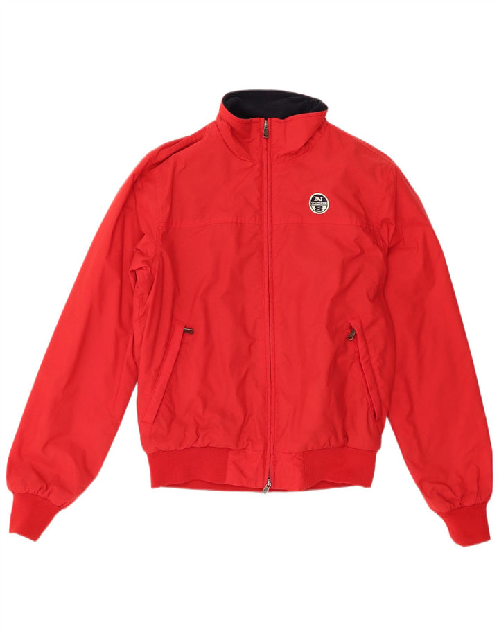 North Sails Mens Bomber Jacket UK 38 Medium Red Polyamide