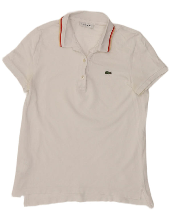 Lacoste Damen Poloshirt Größe 38 Medium Weiß