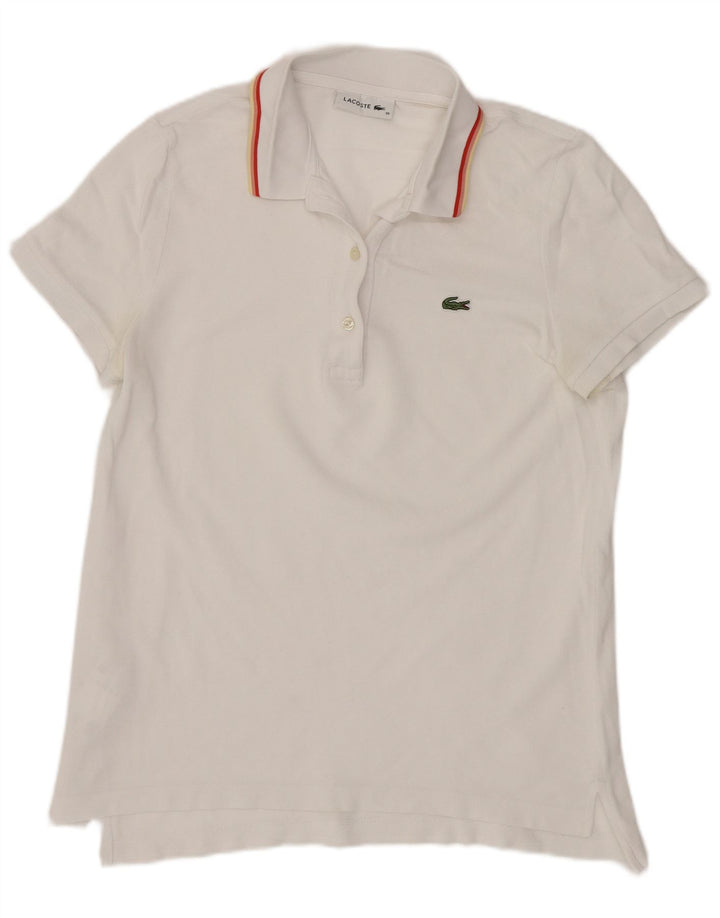 Tricou polo pentru femei Lacoste Mărimea 38 Medium White