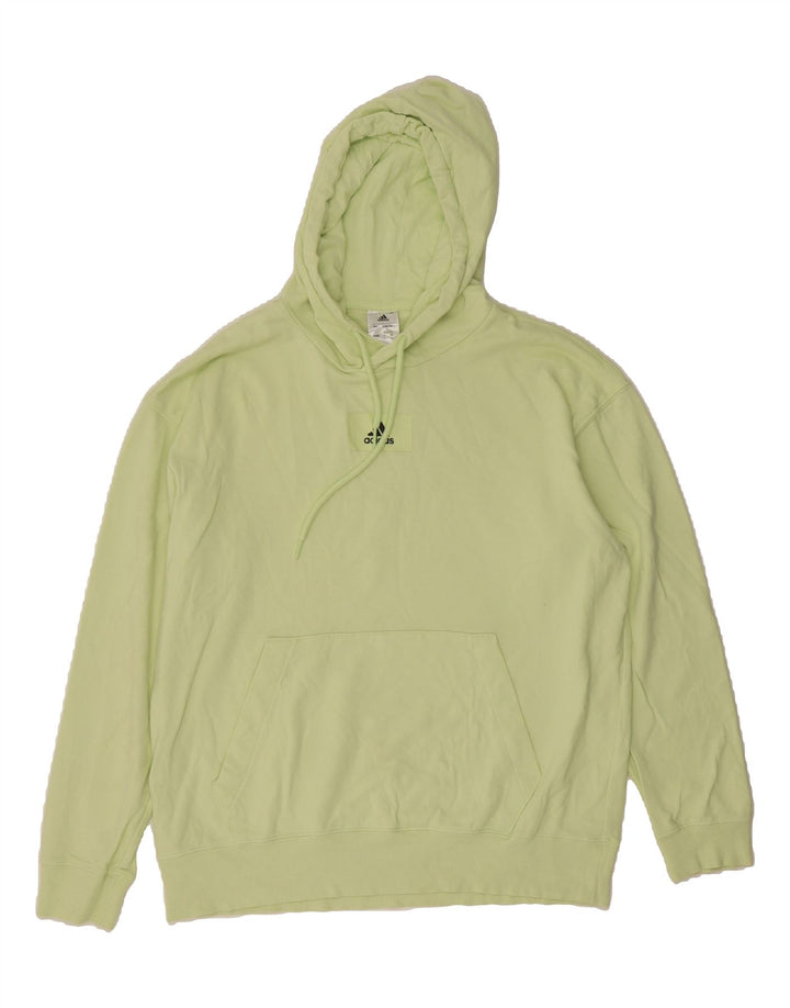 ADIDAS Mens Hoodie Jumper Medium Green Cotton Vintage Adidas and Second-Hand Adidas from Messina Hembry 