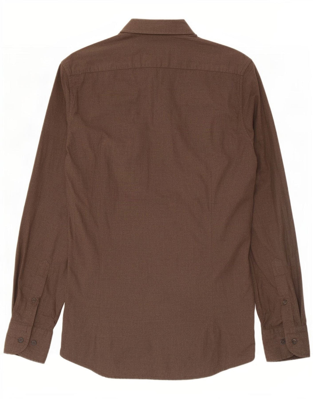 Massimo Dutti Mens Shirt Small Brown Cotton