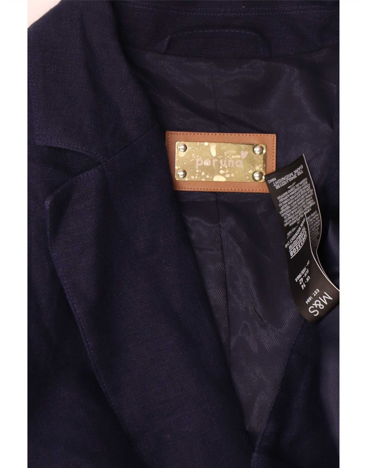Marks & Spencer Veste blazer à manches 3/4 pour femme UK 14 Large Bleu marine