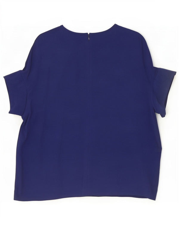 Cos Womens Blouse Top EU 40 Medium Navy Blue Viscose