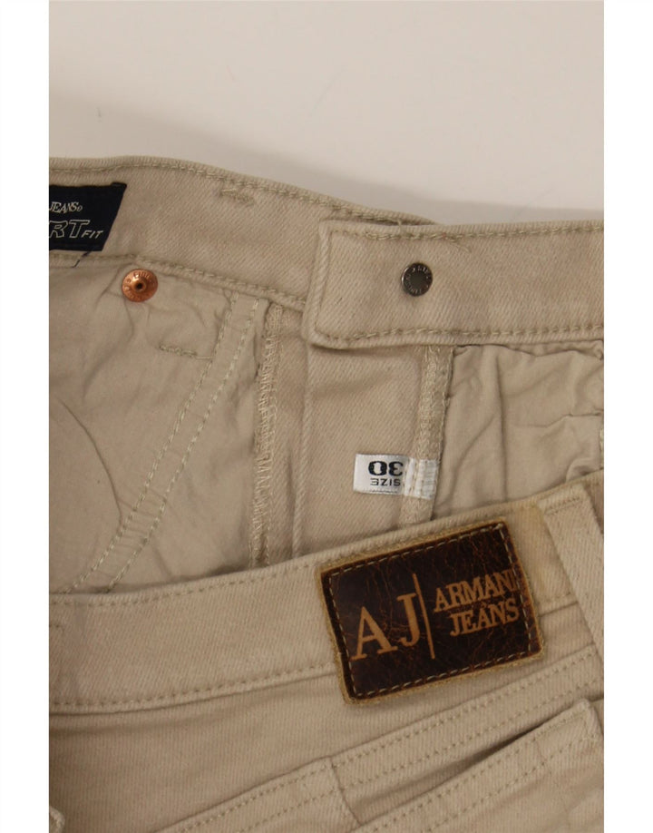 ARMANI Womens Slim Jeans W30 L32 Beige Cotton Vintage Armani and Second-Hand Armani from Messina Hembry 