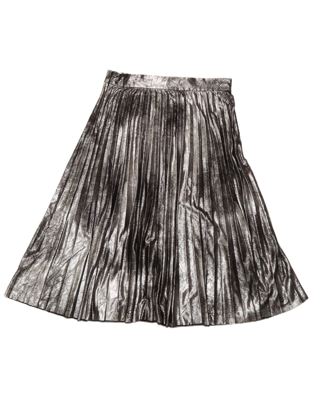 Zara Femme Jupe Plissée Couteau Moyen W28 Argent