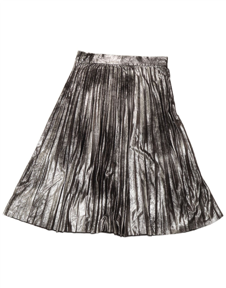 Zara Femme Jupe Plissée Couteau Moyen W28 Argent