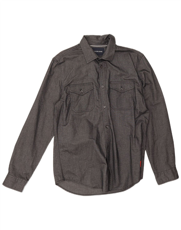 Calvin Klein Jeans Herreskjorte Medium Grey Bomuld