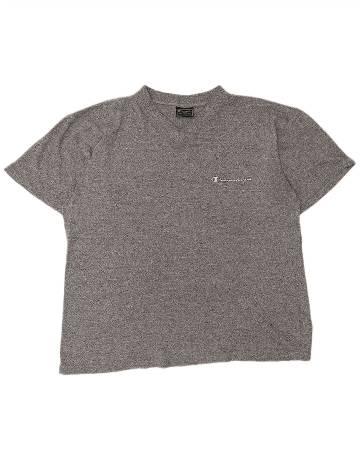 CHAMPION Mens T-Shirt Top Large Grey Flecked Cotton