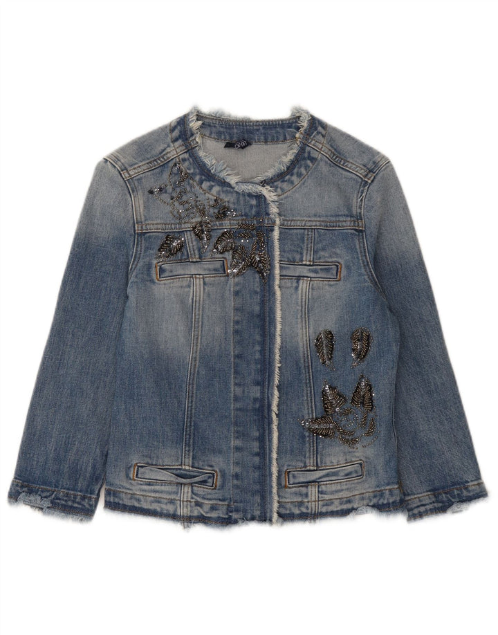 Liu Jo Womens Crop denimjakke UK 8 Small Blue Cotton