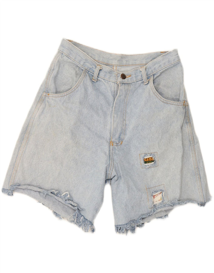 VINTAGE Womens Denim Shorts W28 Medium Blue Vintage Vintage and Second-Hand Vintage from Messina Hembry 
