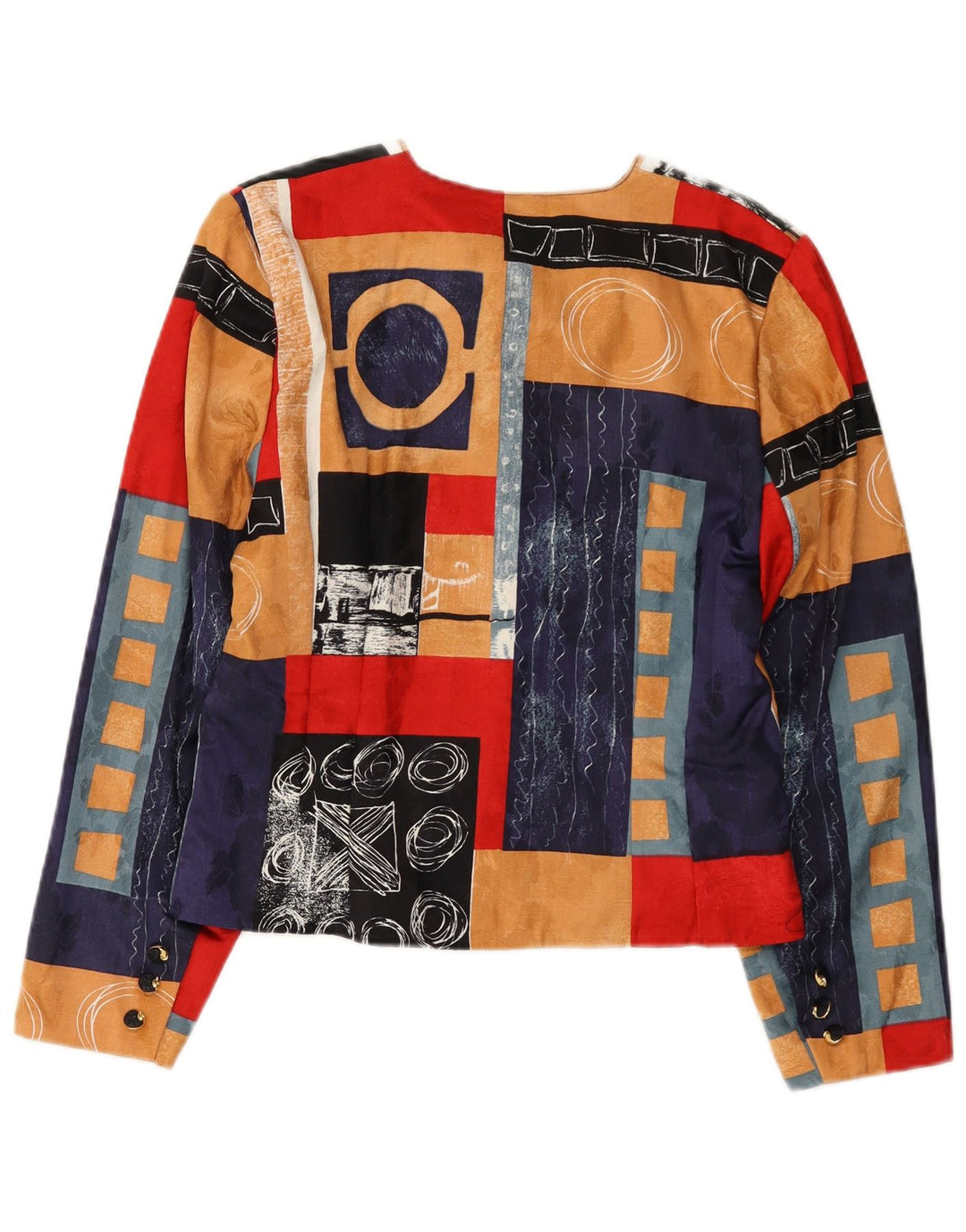 Giacca blazer da donna a 4 bottoni Endora UK 12 Patchwork medio multicolore