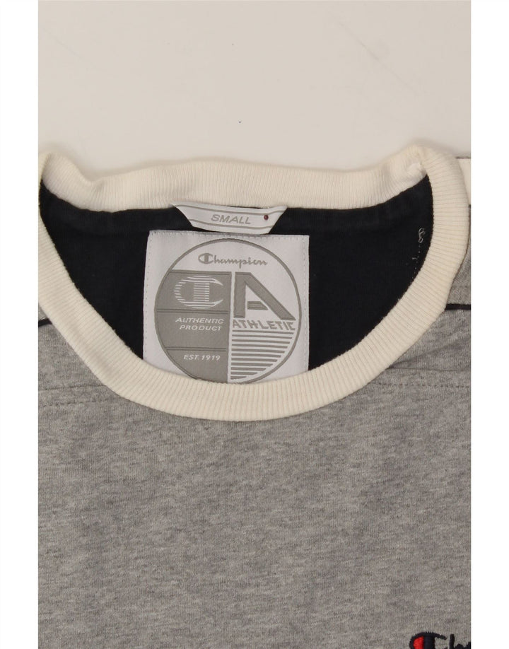 CHAMPION Womens Oversized Top Long Sleeve UK 10 Small Grey Vintage Champion and Second-Hand Champion from Messina Hembry 