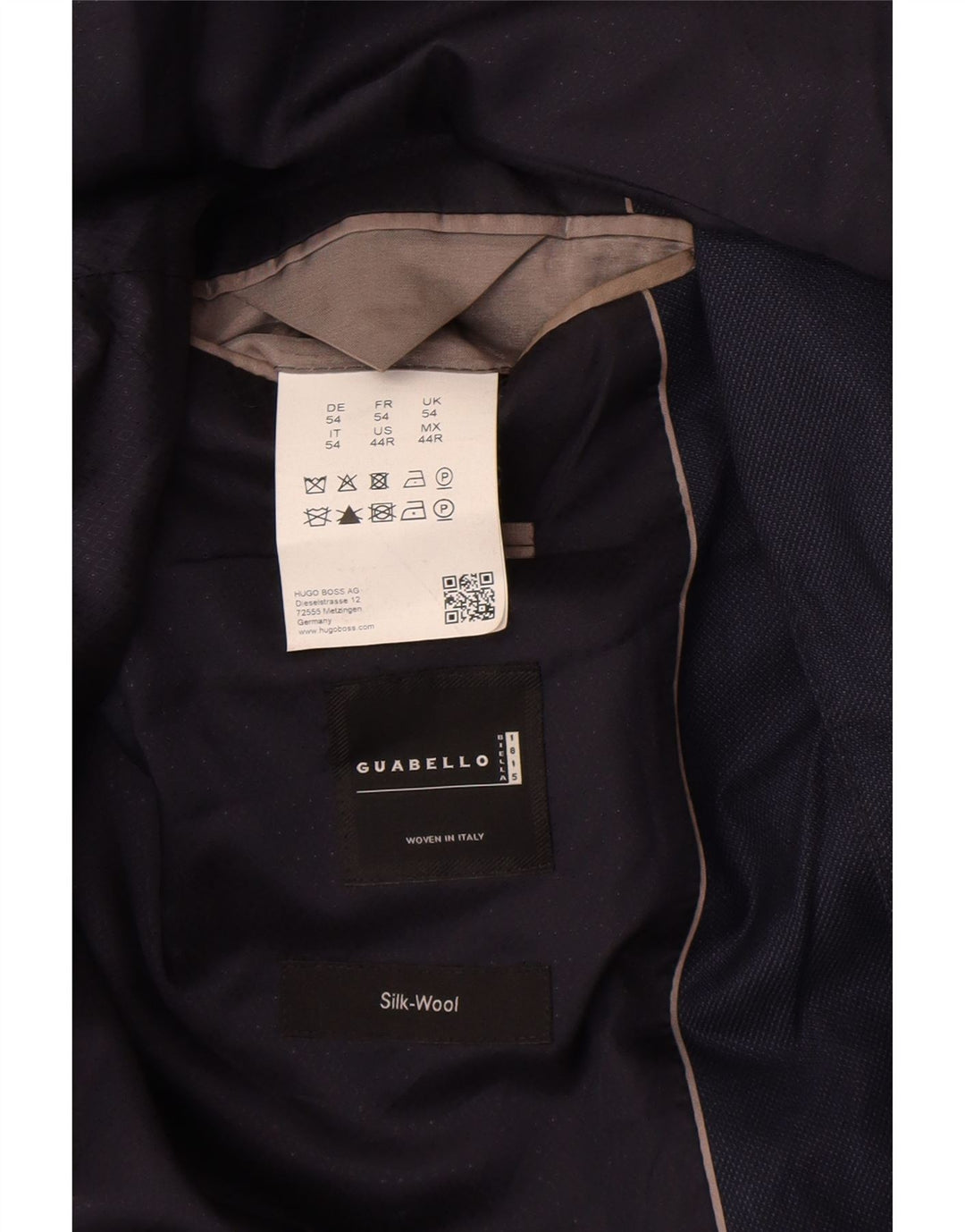 Hugo Boss Herre 2-knaps blazerjakke EU 54 2XL Marineblå Uld