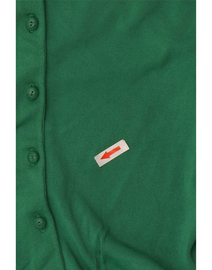 Zara Womens Cardigan Sweater UK 12 Medium Green Rayon