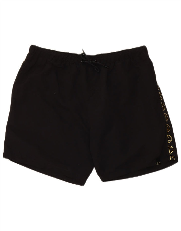 Ellesse Mens Graphic Swimming Shorts Large  Black Polyester