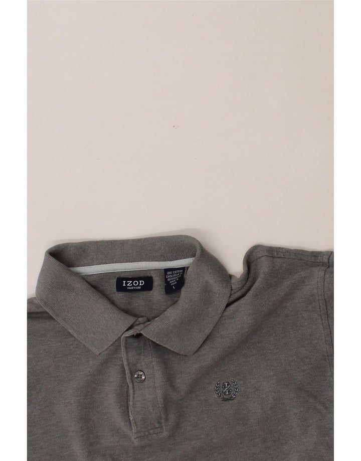 IZOD Mens Polo Shirt Large Grey Cotton Vintage Izod and Second-Hand Izod from Messina Hembry 