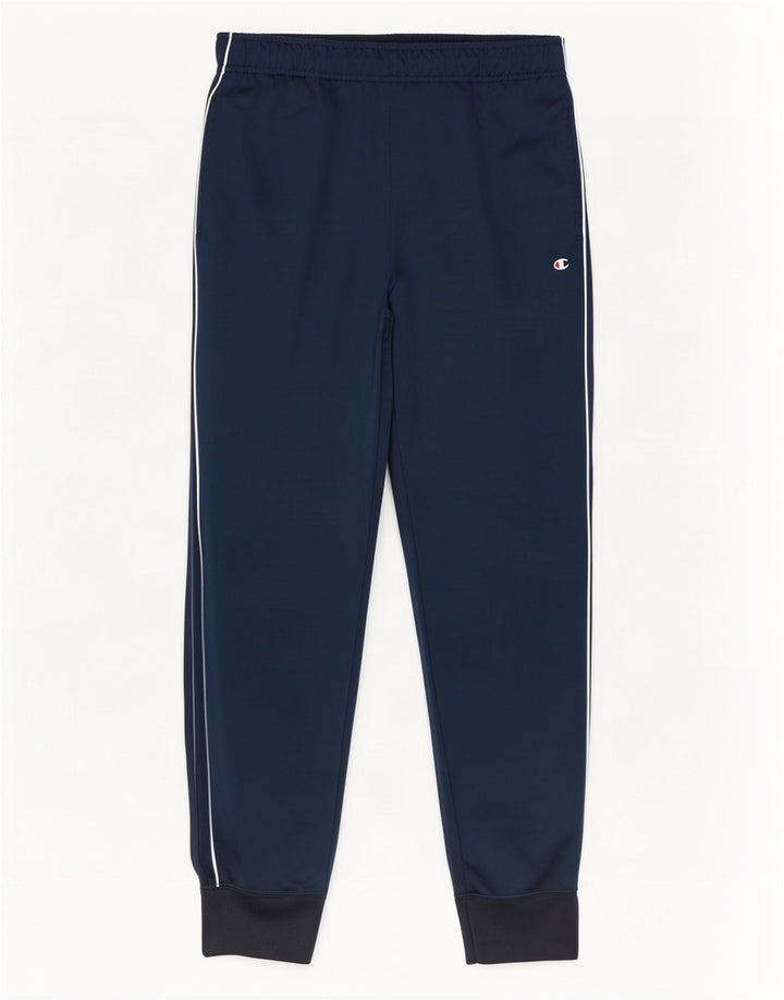 Champion Mens Tracksuit Trousers Joggers Large Navy Blue Polyester
