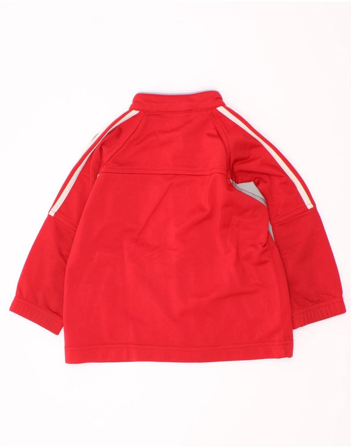 Adidas Baby Boys Tracksuit Top Jacket 12-18 Months Red Polyester