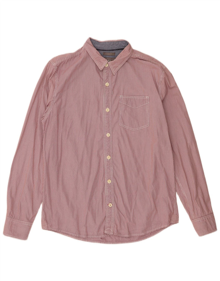 Fat Face Mens Classic Fit Shirt Medium Red Pinstripe Cotton
