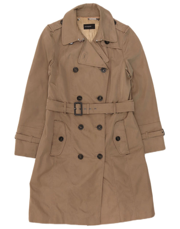 Marks & Spencer Womens Autograph Trench Coat UK 14 Large Beige