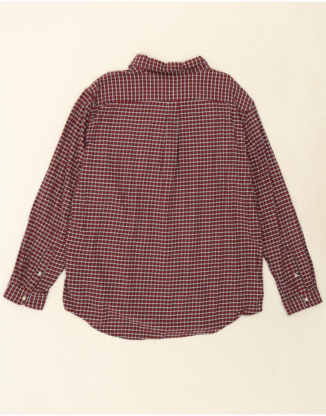CHAPS Mens Flannel Shirt XL Red Check Cotton Vintage Chaps and Second-Hand Chaps from Messina Hembry 