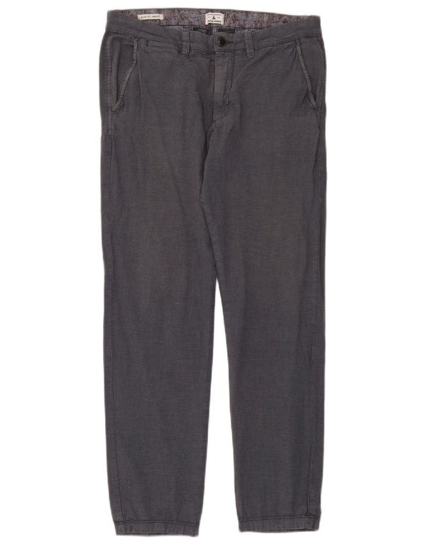 Jack & Jones Mens Marco Slim Chino Pantalones W32 L32 Algodón Gris