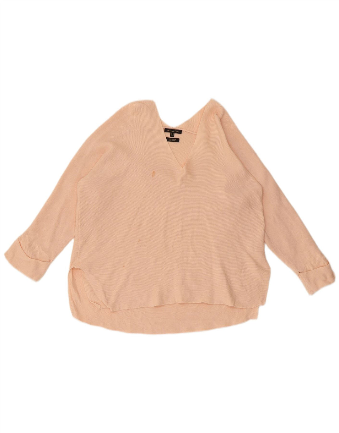MASSIMO DUTTI Womens Oversized 3/4 Sleeve Blouse Top UK 10 Small Pink