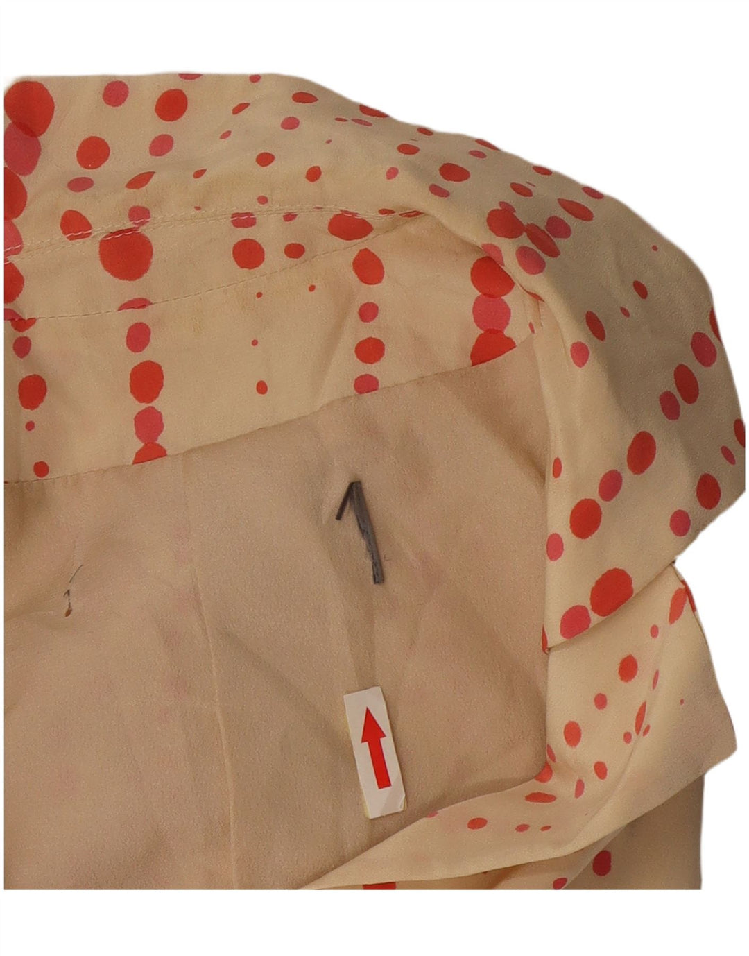 Vintage Womens 3/4 Sleeve 3 Button Blazer Jacket US 10 Large Beige Spotted