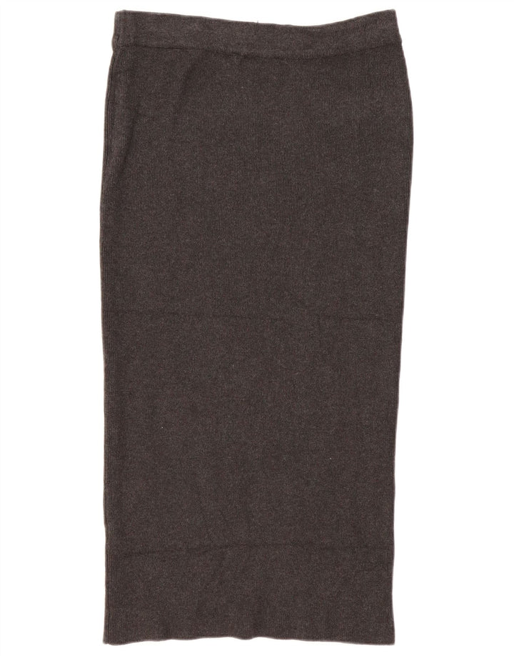 Zara Womens Knit Straight Skirt Medium W28 Grey Viscose