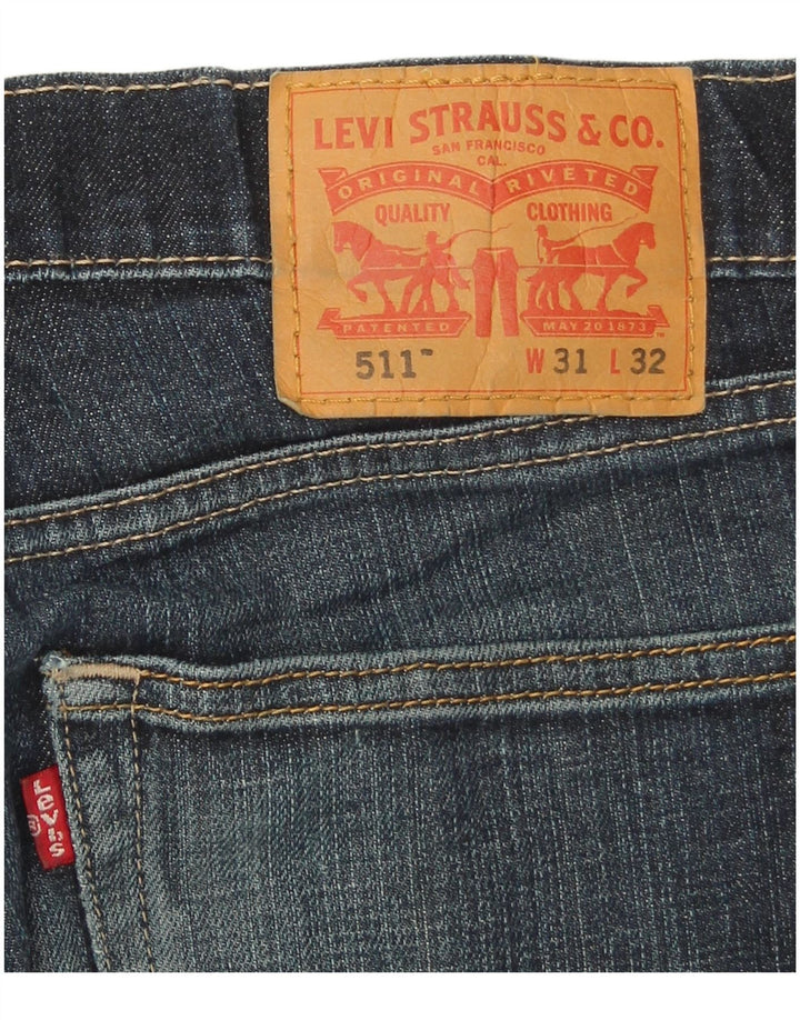 Levi's Mens 511 Slim Jeans W31 L32 Blue Cotton