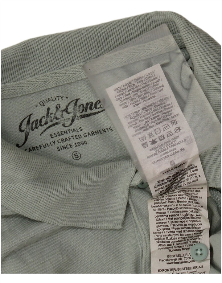 Jack & Jones Mens Polo Shirt Small Green Cotton