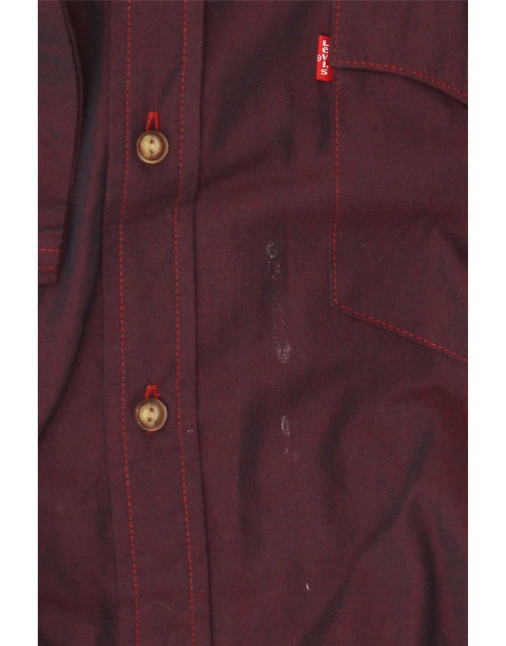 Camicia a maniche corte da uomo Levi's Large in cotone marrone